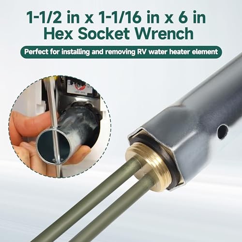 Replacement 520900 RV Water Heater Element for Suburban for 520900 with Socket