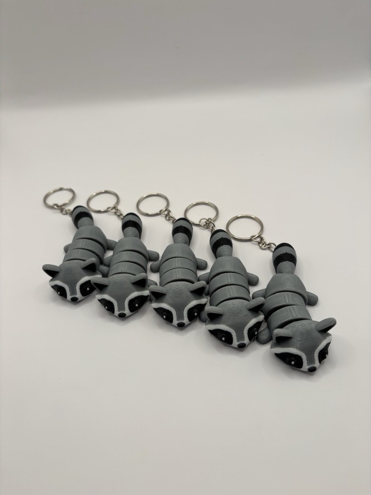 Racoon Fidget Keychain