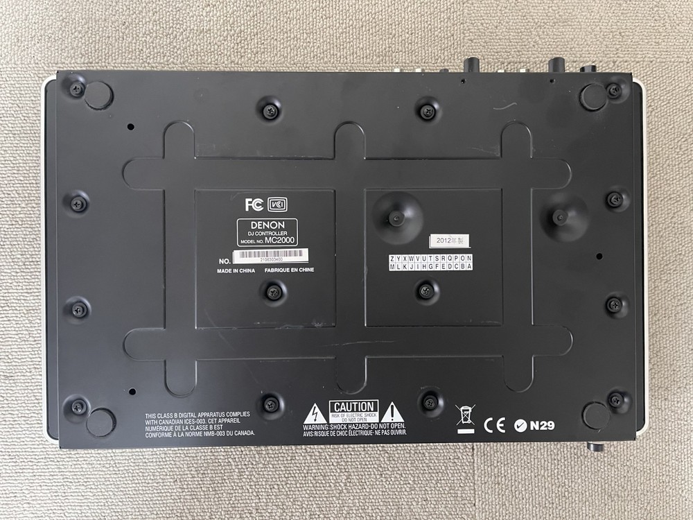 Denon DJ MC2000 2-Channel DJ Controller Black with USB Cable Tested & Working