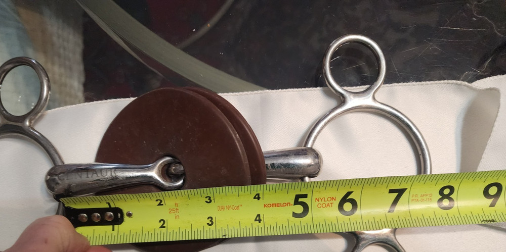 Centaur 3 ring horse bit, Stainless, 5 "