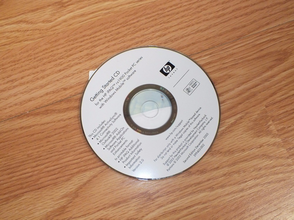 Genuine HP (399405) Getting Started CD For iPAQ H2200 With Key Code **READ**