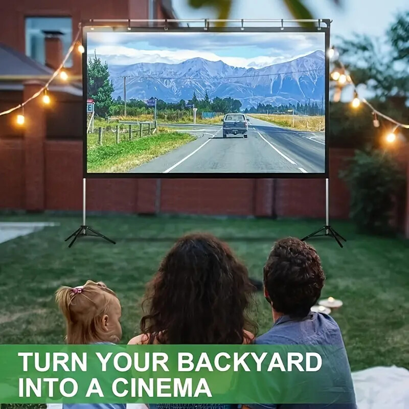 PORTABLE 120" 16:9 PROJECTOR SCREEN - FOLDABLE DESIGN, NB-HP08 - WHITE