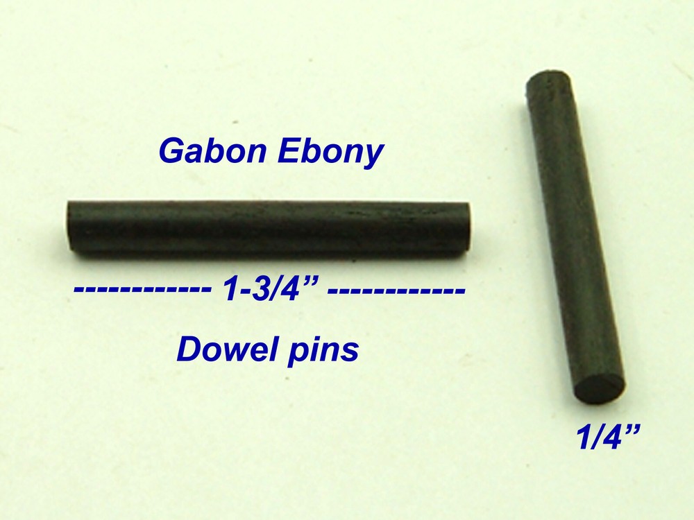 Gabon Ebony  1/4" dia. Dowel Pins #129 (5 per pack)
