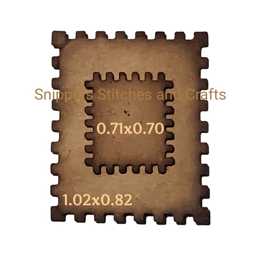 3pc SET Rectangular Postage Stamp Paper Punch Craft Punch Paper Scrapbooking