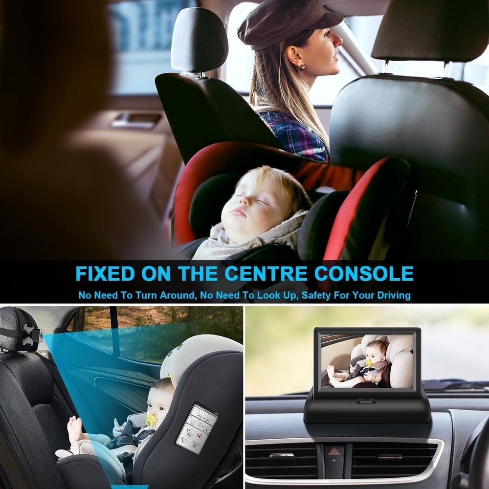 Easy Installation Baby Car Mirror with 4.3'' Display