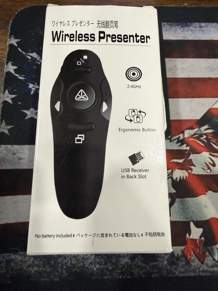 Presentation Clicker Wireless Presenter Remote USB Control