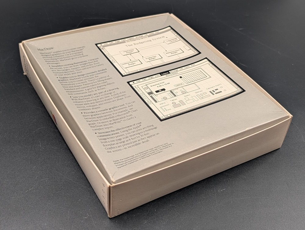 Vintage Software Macintosh MacDraw - UNUSED