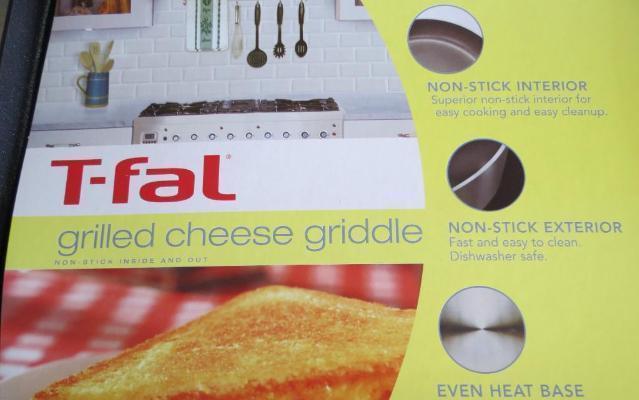 T-fal 10.25" Grilled Cheese Non Stick Inside & Out Griddles square flat