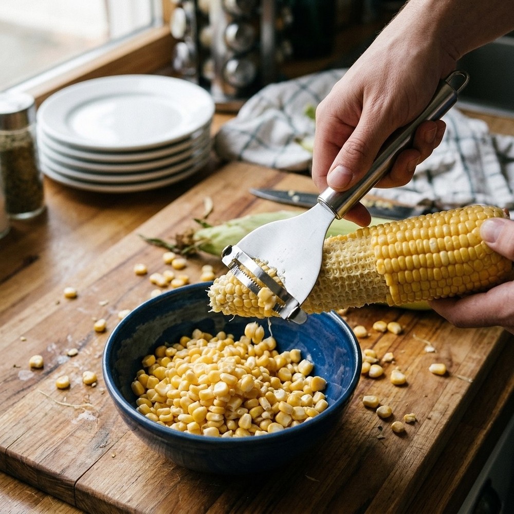 Corn Peeler Stripper Tool Stainless Steel for Quick Corn Kernel Removal
