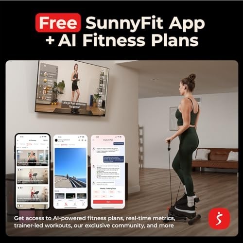 Mini Stepper for Home Exercise, Stair Step Workout Machine with Resistance Bands