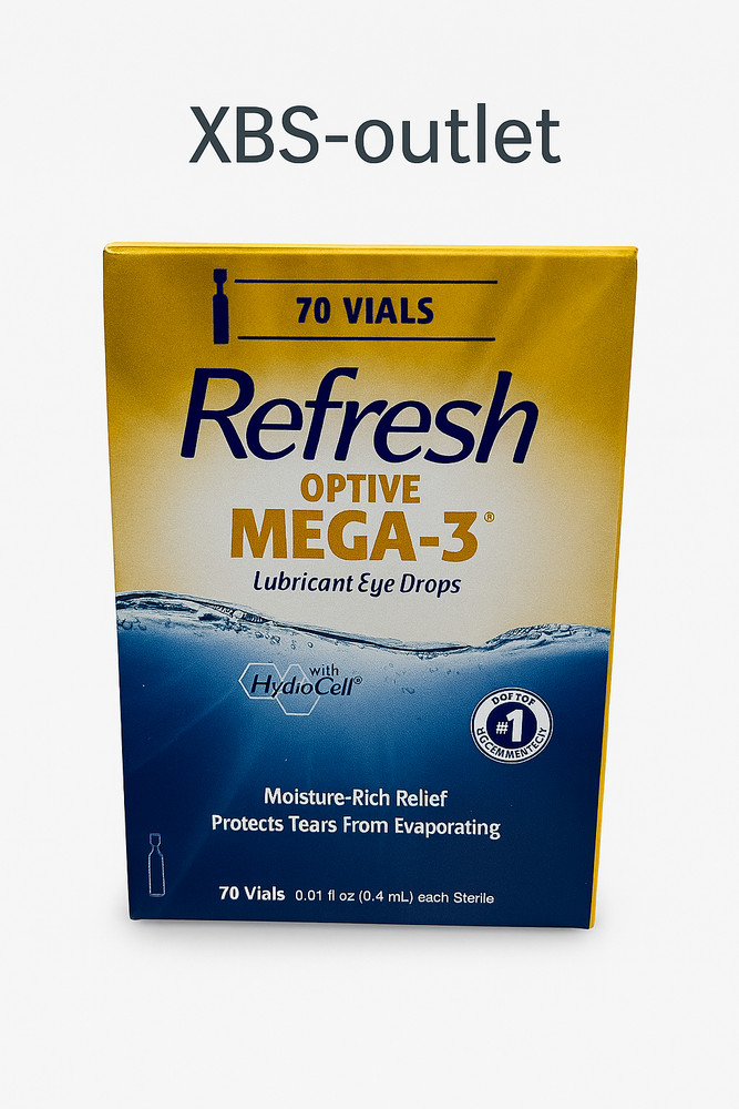 Refresh Optive MEGA-3 Preservative-Free Lubricating Eye Drop, 70 Vials