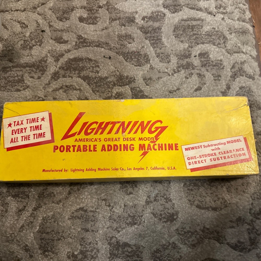 Vintage Lightning Portable Adding Machine