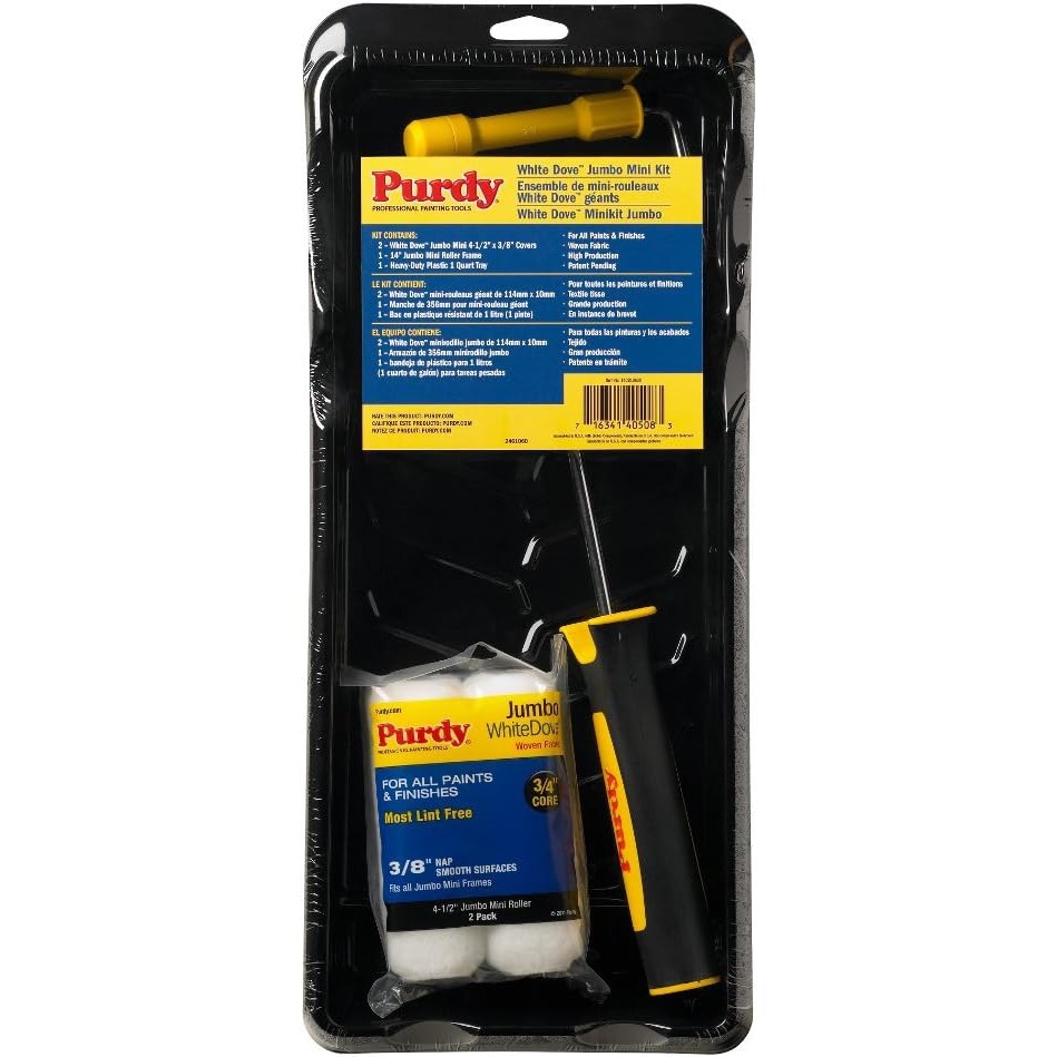 Purdy White Dove Mini Roller Kit - 4" Frame Covers & Tray