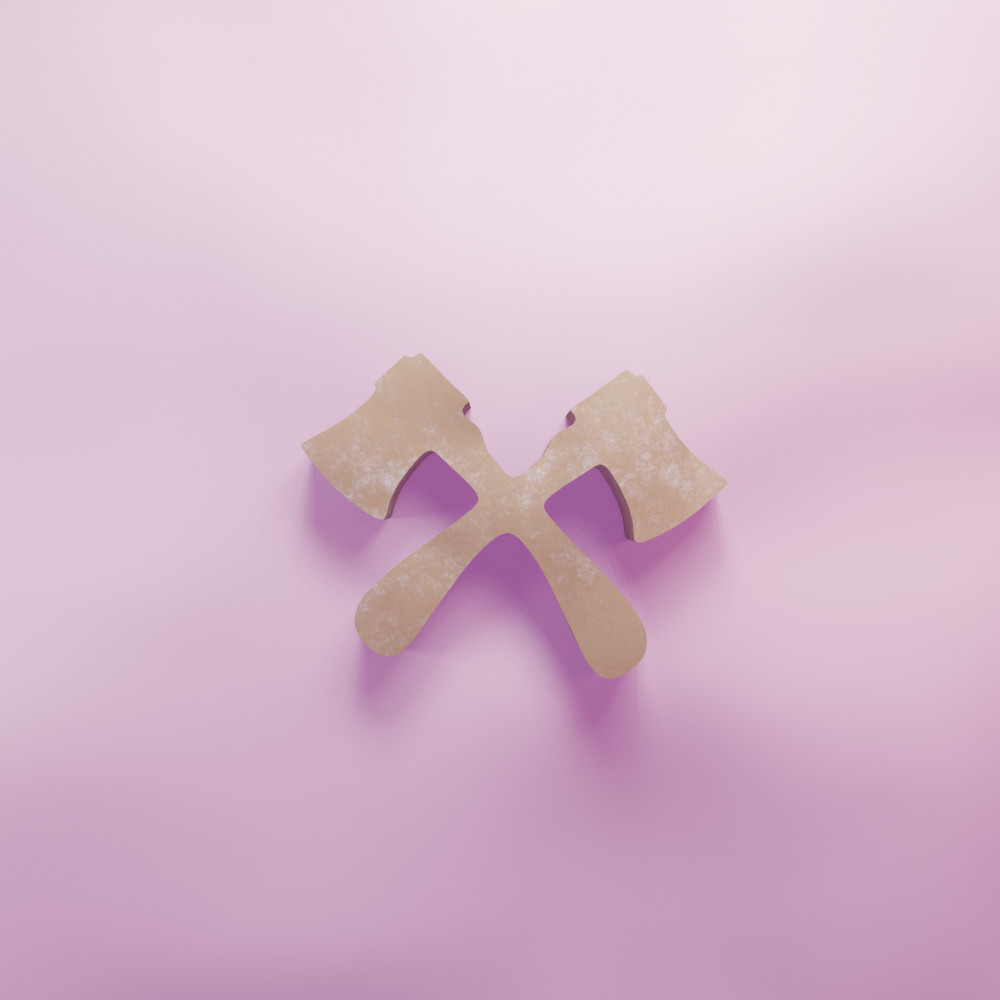 Crossed Axes cookie cutter
