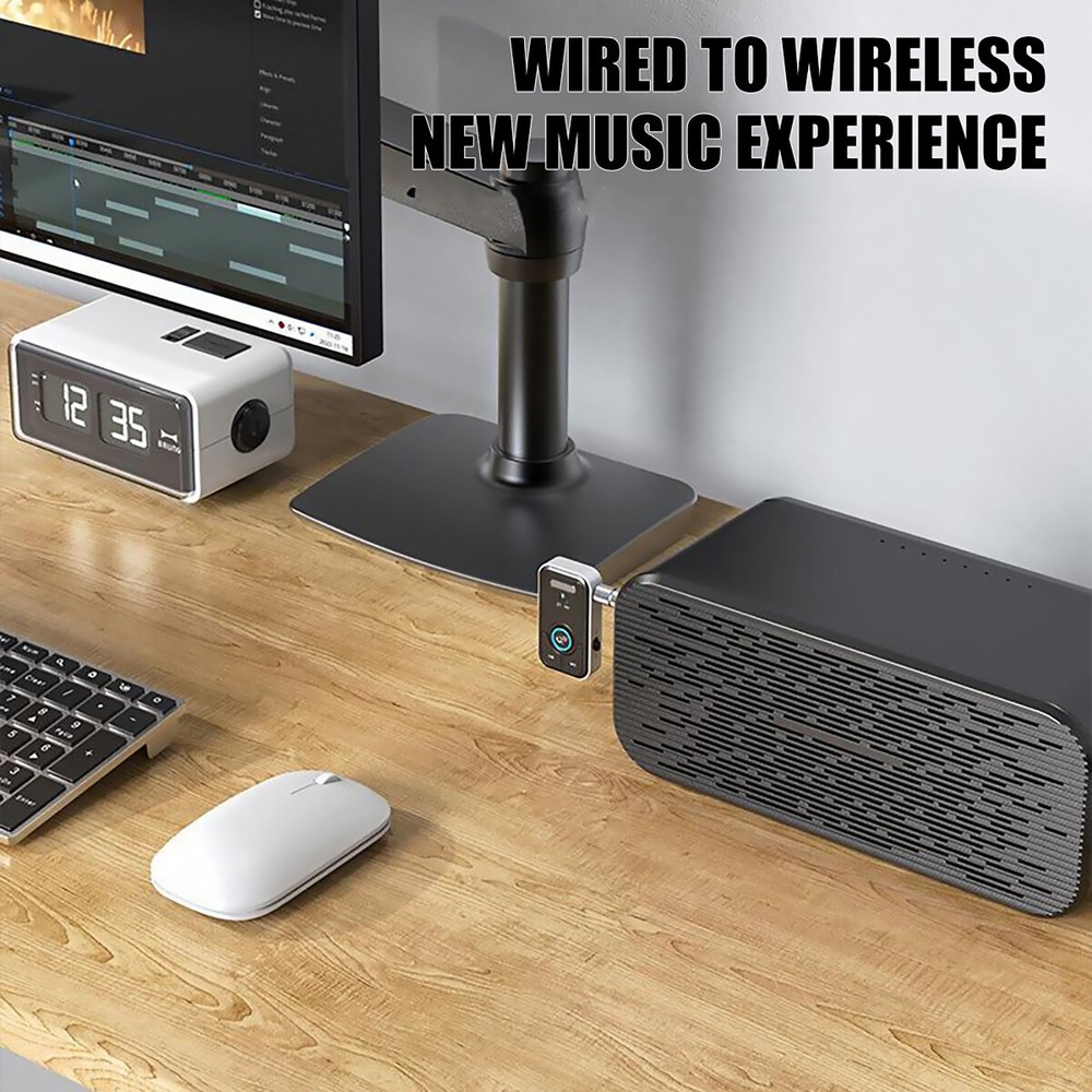 USB Wireless Bluetooth 5.3 Transmitter Receiver 2in1 for Vehicles Aux Adapter