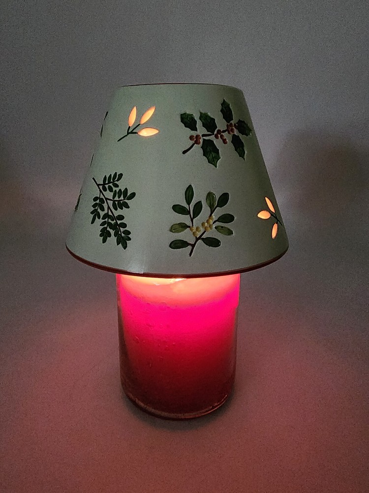PAC Large Jar Candle Shade Topper Winter Foliage Theme