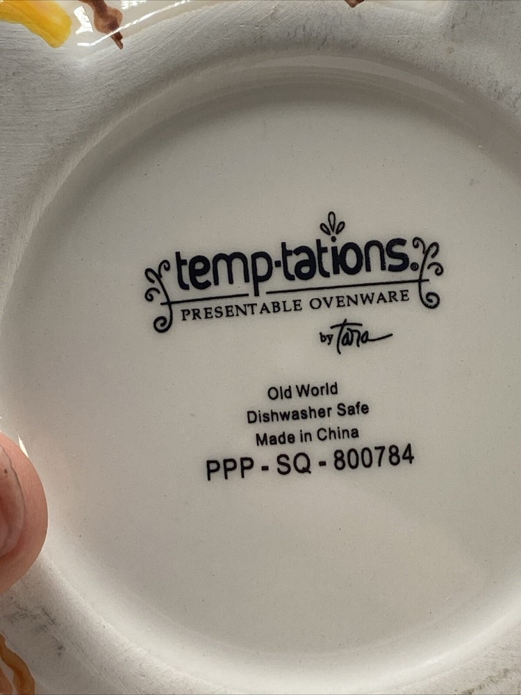Temptations Orange Owl Ceramic Nesting Measuring Cup Set Old World