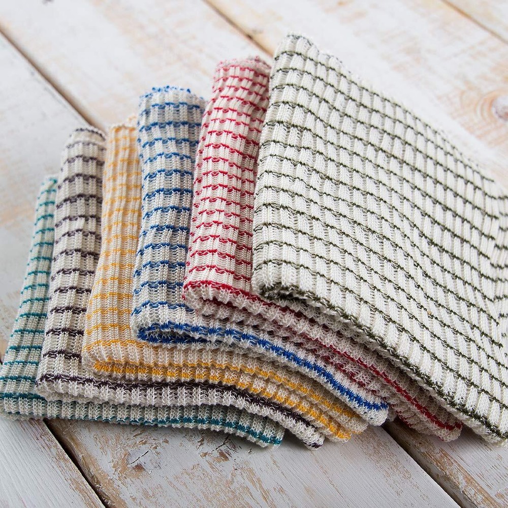 Rada Cutlery Textured Dishcloths Cotton Polyester Blend 2 Pack Multicolored