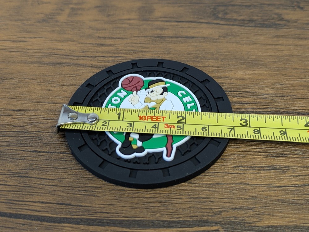 2pc Silicone Car Cup Holder 2¾" Insert Coasters, Boston Celtics