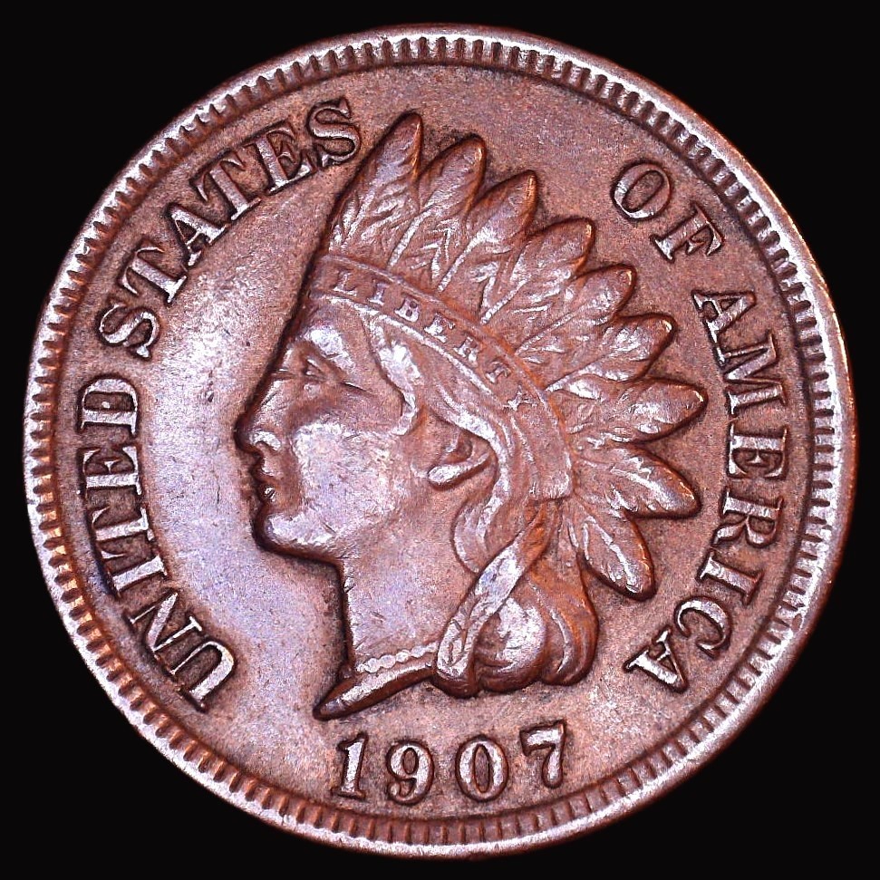 1907 Indian Head Cent BN - EXTREMELY FINE