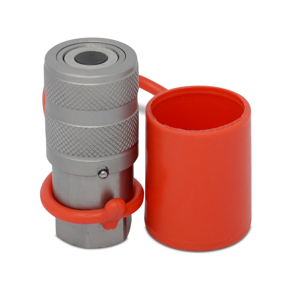 1/4″ Flat Face Hydraulic Quick Connect Coupler Set, 3/8″ SAE Thread