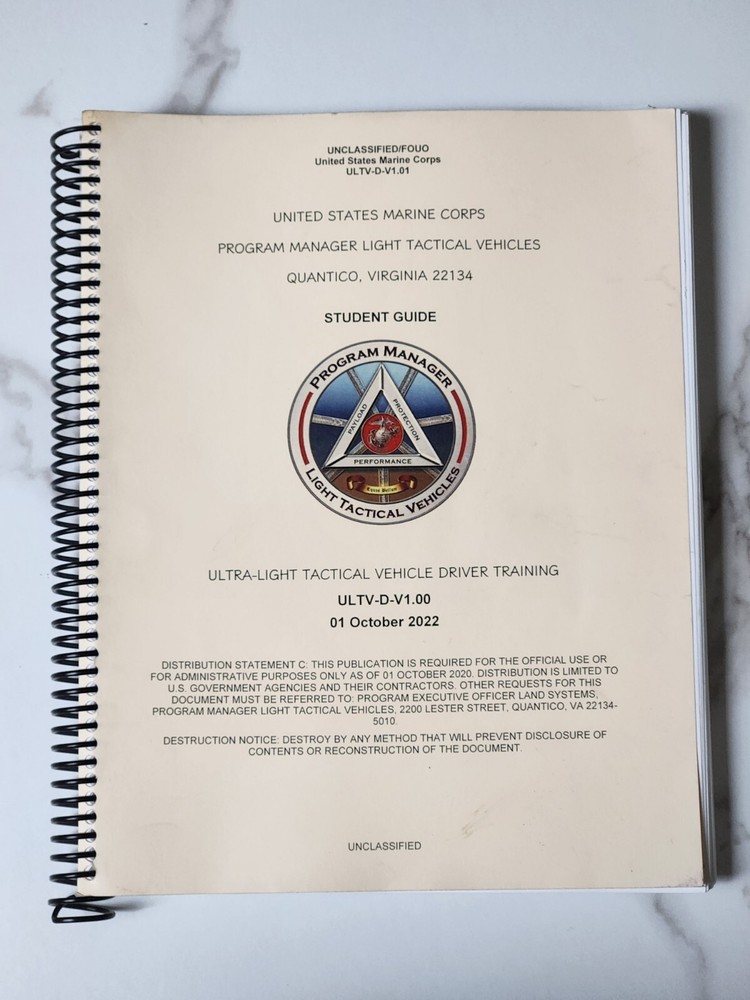 UNITED STATES MARINE CORPS PROGRAM MANAGER LIGHT TACTICAL VEHICLES STUDENT GUIDE