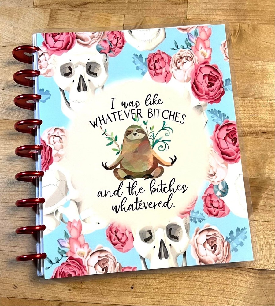 Sloth 'Whatever' Cover Set for use with Classic Happy Planner-