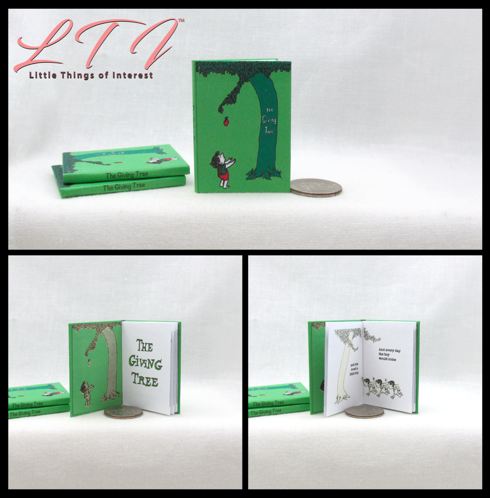 1:6 Scale THE GIVING TREE Miniature Playscale Readable Illustrated Book