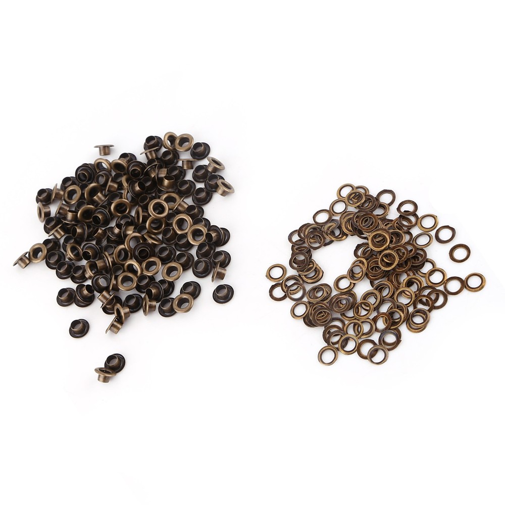100Pcs 4mm Inner Diameter Small Grommets Eyelets W/Washers For Clothes Leather