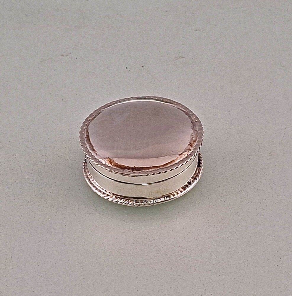 9923290-d Pill Box Round D3cm H1cm 0.4oz 925er Silver