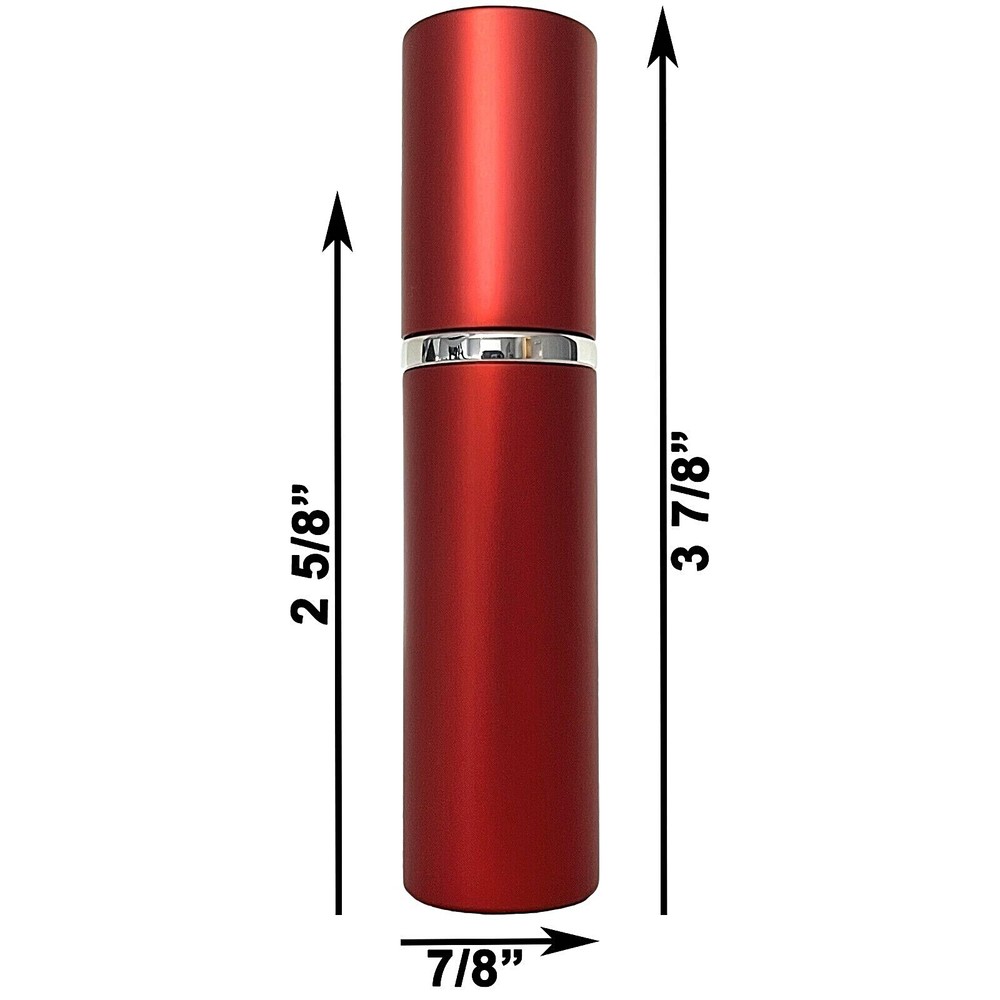 10ml 0.34oz empty glass spray deluxe bottles silver atomizer red casing
