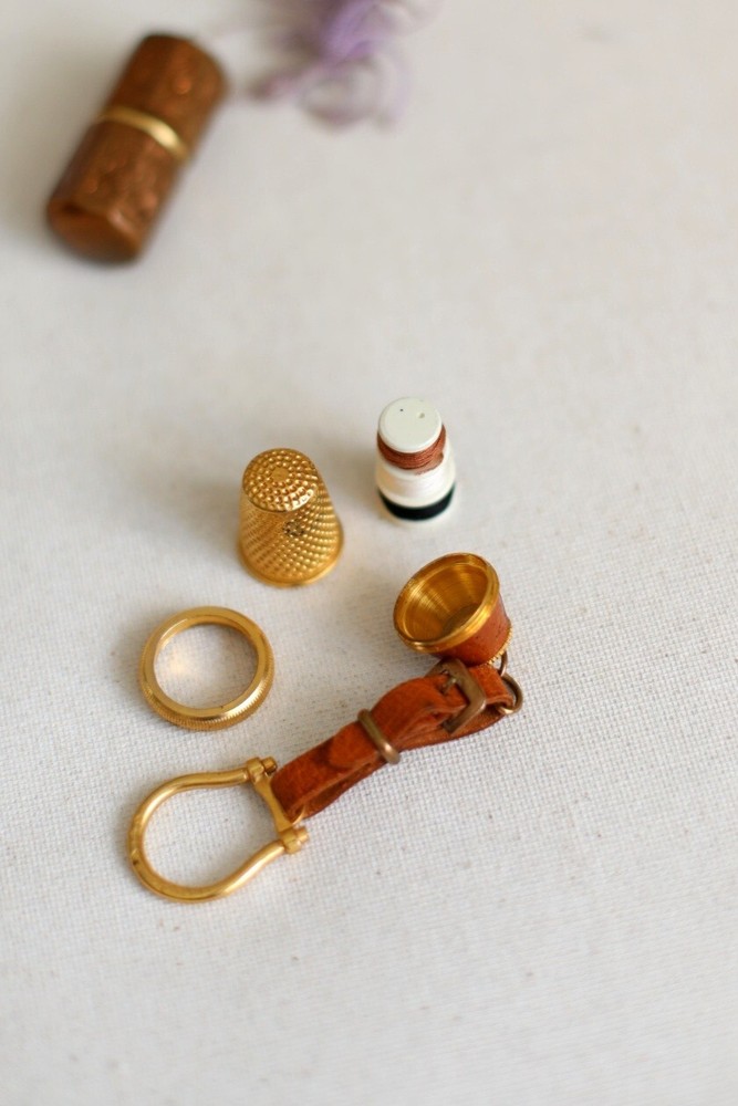 Vintage Thimble Lot Sewing Thread Holders Detroit