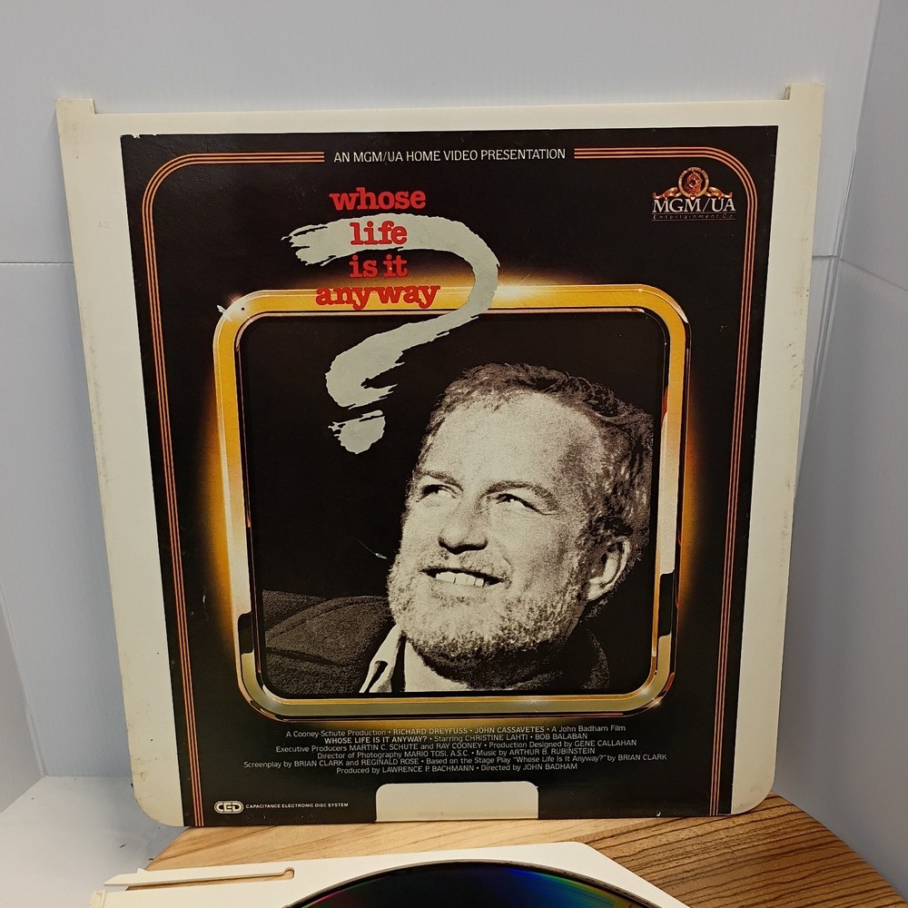 Whose Life is it Anyway? Richard Dreyfuss CED Selectavision Video Disc