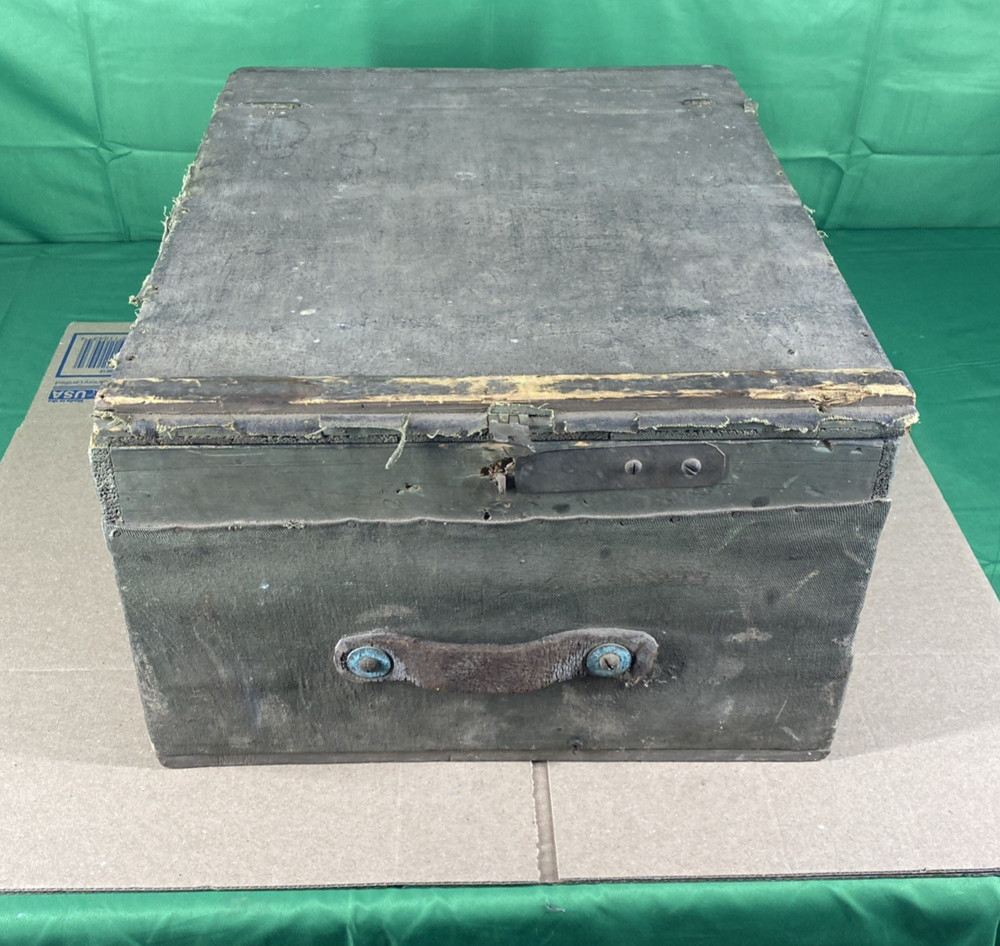 Wooden Canvas Munitions Crate