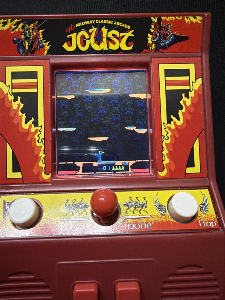 JOUST Midway Classic Arcade Mini System Handheld Video Game Tested Works 🥰