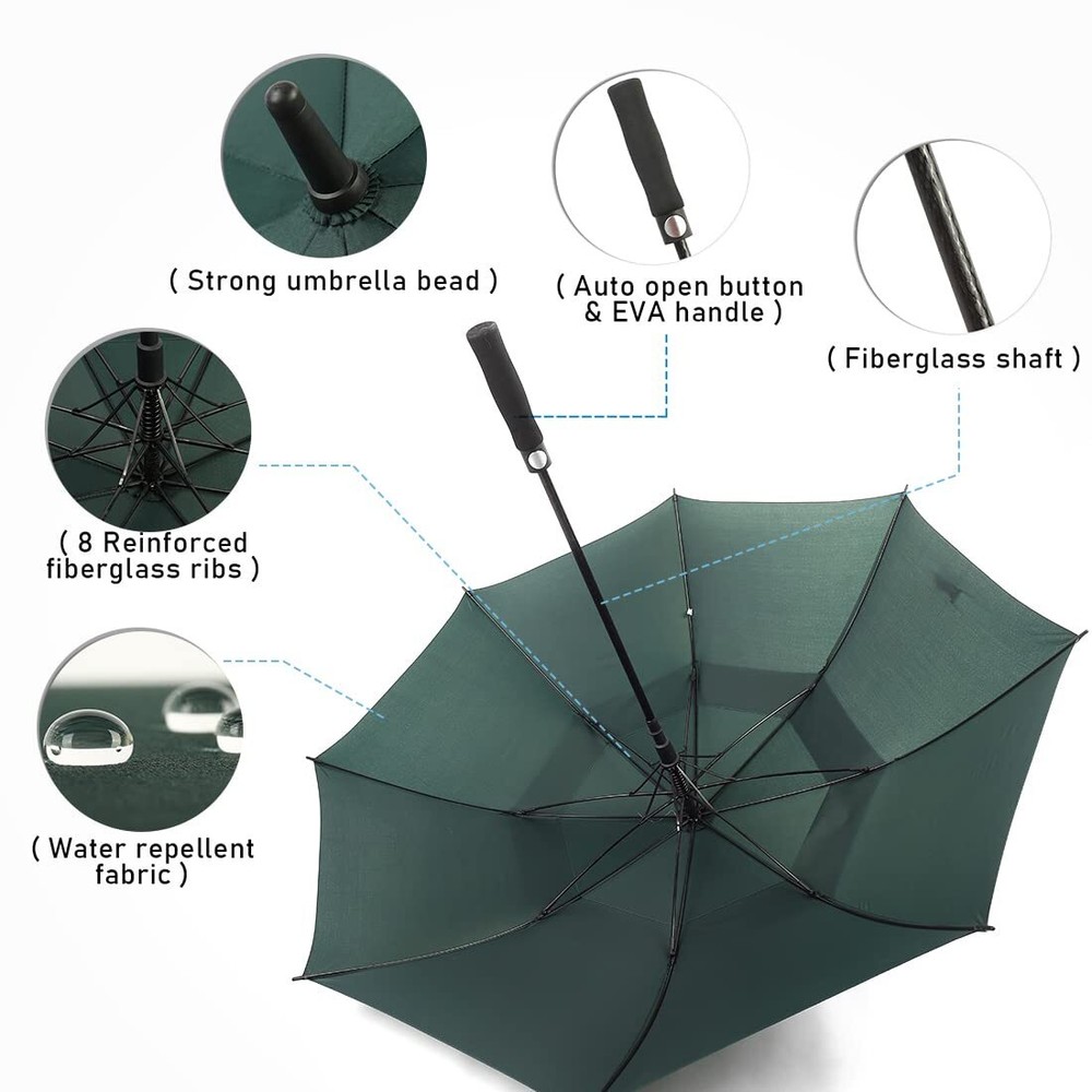 Golf Umbrella 62 Inch Large Windproof Umbrellas Automatic Open Oversize