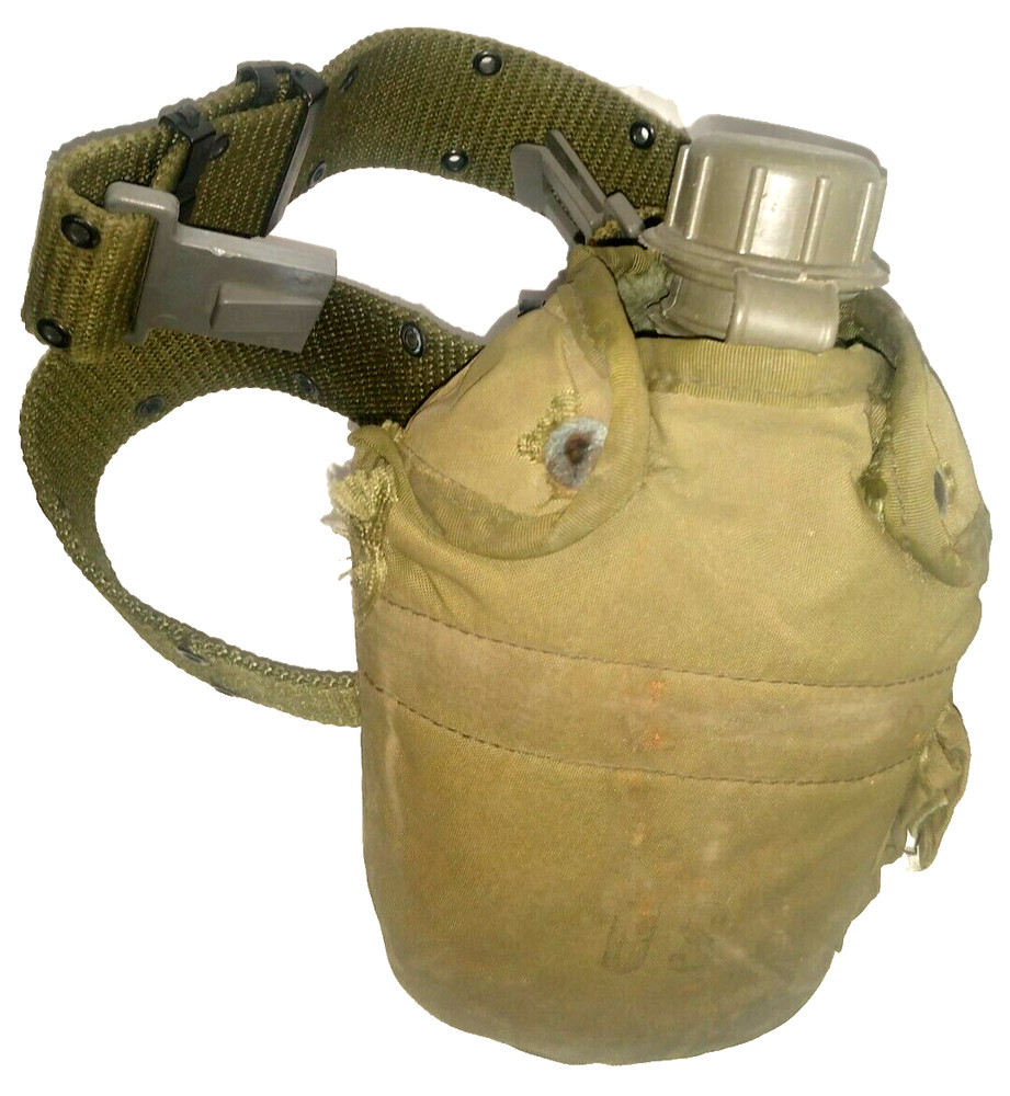 Vintage Army Canteen With Belt