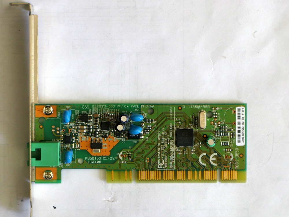 PCI Data & FAX Modem Card, Conexant Chips, TESTED in Win 10
