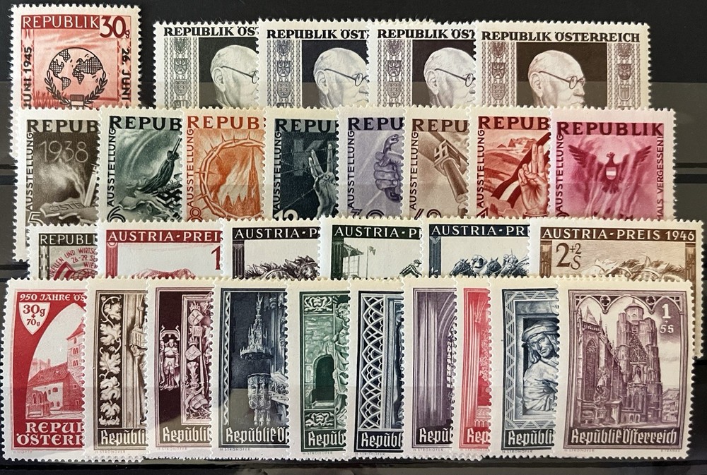 AUSTRIA - 1946 -  Complete Year Set - MNH