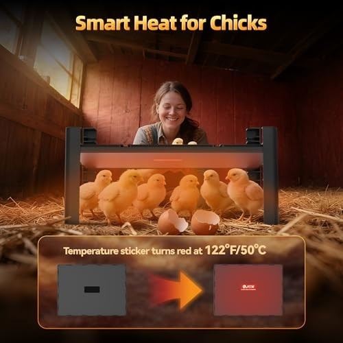 Adjustable Chick Heat Plate - 95-167℉ Temperature Control, Safe ABS Brooder Heat