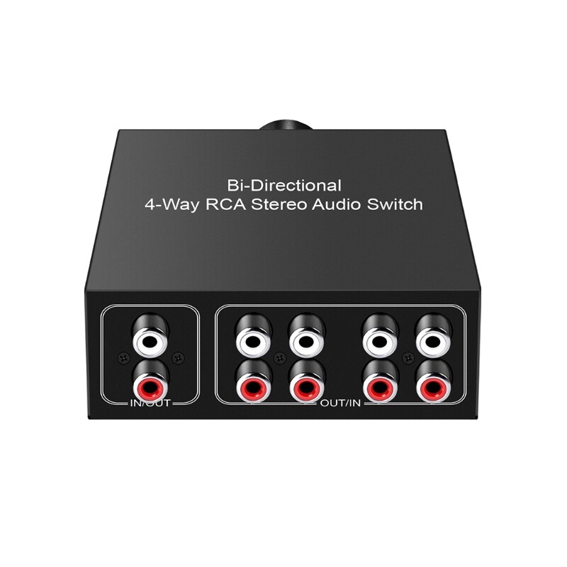 Professional Switch Splitter RCA Stereo Switcher Selector Switch Box
