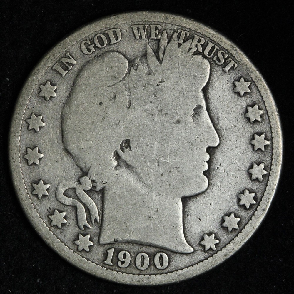 1900-S Barber Silver Half Dollar CHOICE GOOD+ E277 T