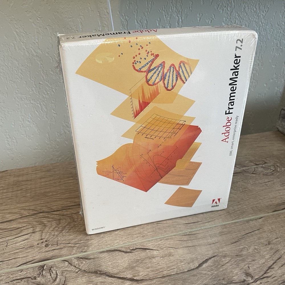 Adobe FrameMaker 7.2 for Windows SEALED Frame Maker XML SGML DTP Software 7 7.0