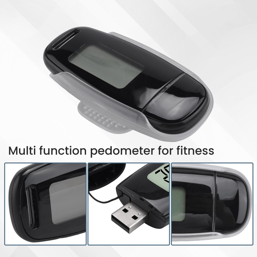 Simple Step Counter,Walking 3D Pedometer with Rechargeable Battery,1237