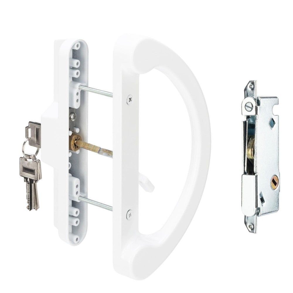 Sliding Patio Door Handle Pull Set with Key Cylinder, Replacement Sliding Doo...