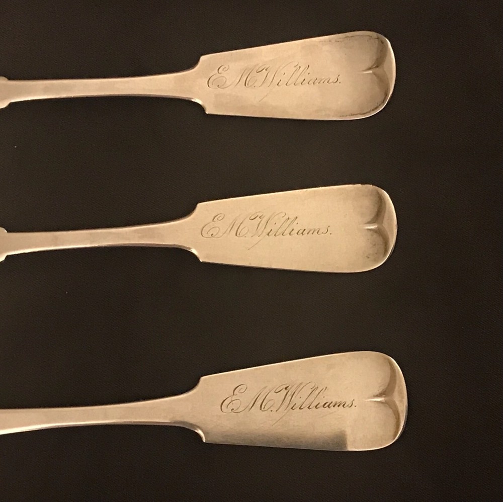THREE COIN SPOONS FROM SYRACUSE, NEW YORK.