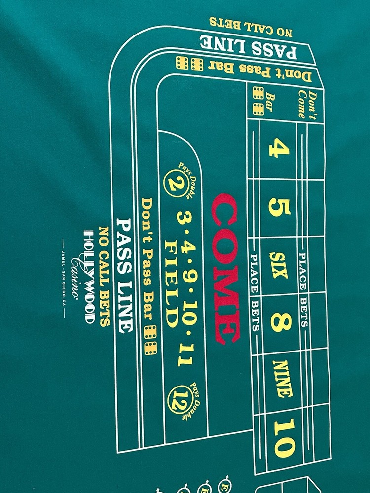 Casino Craps Felt Layout 12’