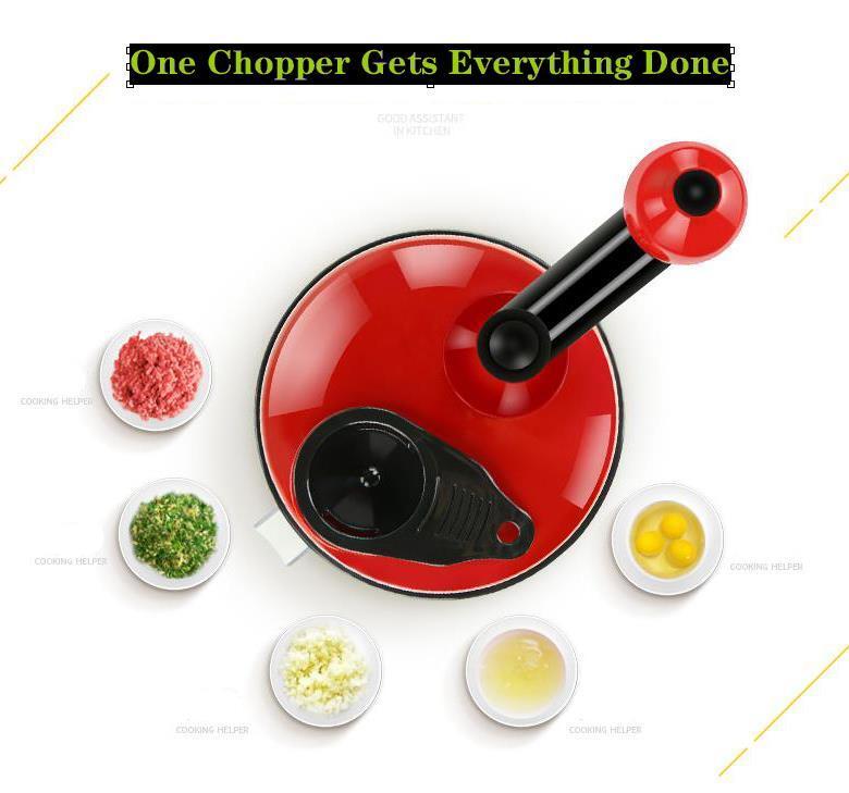 Food Chopper Hand Crank Food Processor Chopper Vegetable Quick Chopper