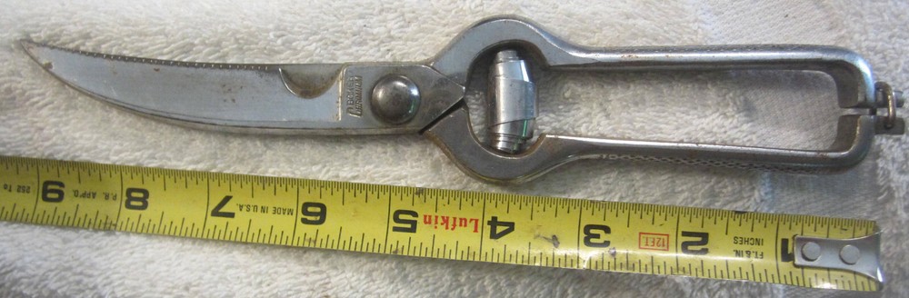 1 ad BOKER CHROMIUM Professional Poultry Bone Scissors Shears,cutter tool VTG