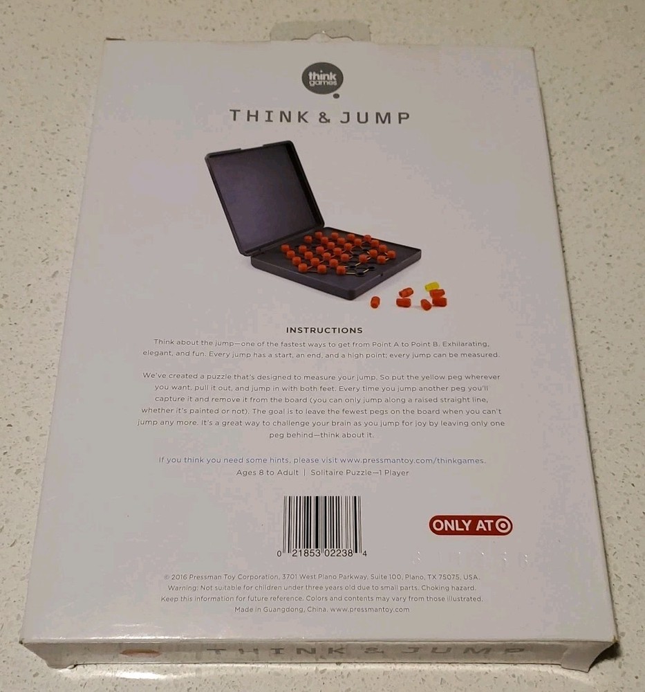 Think Games THINK & JUMP Game Pressman Complete Excellent Condition
